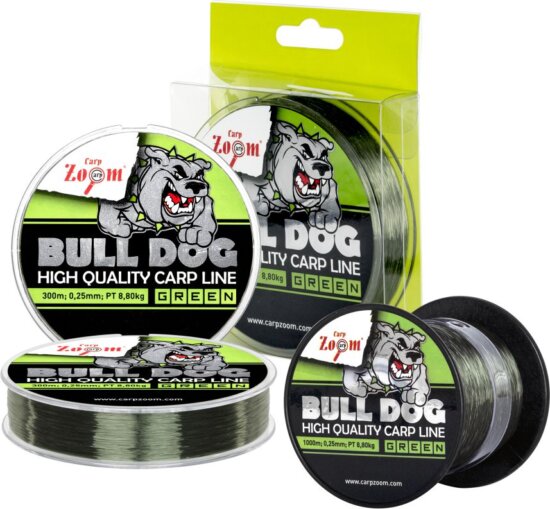 CarpZoom Bull-Dog Monofil pontyozó horgászzsinór, o 0,40mm, 300m, 19,35kg, sötétzöld
