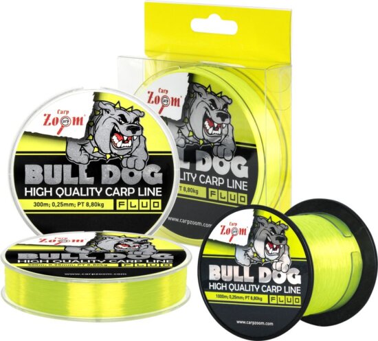 CarpZoom Bull-Dog Fluo monofil pontyozó horgászzsinór, o 0,31mm, 300m, 12,65kg, fluo zöld