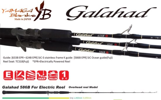Yamaga Blanks Galahad 586B Cast 1.740m Jig Max 350g