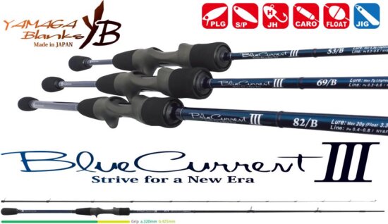 Yamaga Blanks Blue Current Iii 82/B Baitcast 2.495m 2-20g