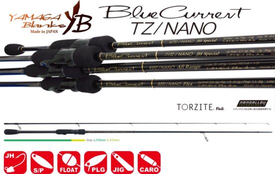 Yamaga Blanks Blue Current 85Tz Nano 2.57m 3-21g Fuji Titanum Torzite