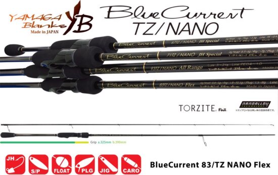 Yamaga Blanks Blue Current 83Tz Nano Flex 2.52m 1.5-8g Fuji Titanum Torzite