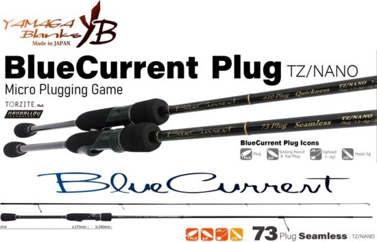 Yamaga Blanks Blue Current 73Plug Seamless Tz-Nano 2.22m 1.5-6g Fuji Titanum Torzite