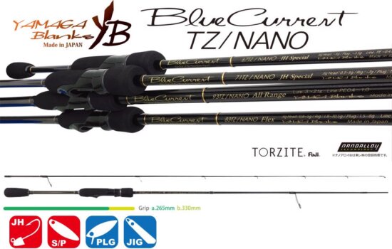 Yamaga Blanks Blue Current 67Tz Nano 2.02m 5g Fuji Titanum Torzite