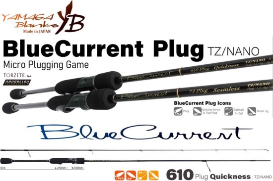 Yamaga Blanks Blue Current 610Plug Quickness Tz-Nano 2.10m 1.5-5g Fuji Titanum Torzite