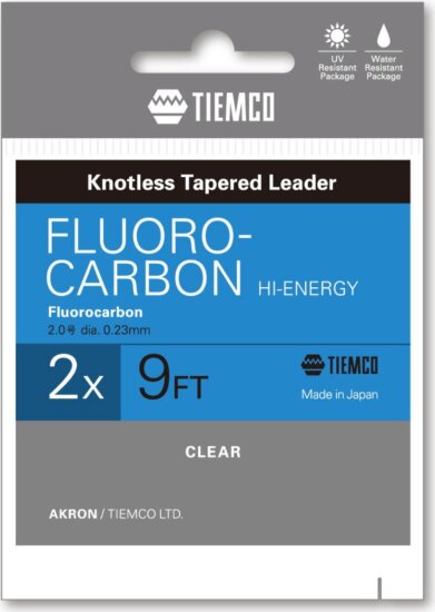 Tiemco Vékonyodó Előke Fluorocarbon Hi-Energy Leader 9ft 6X