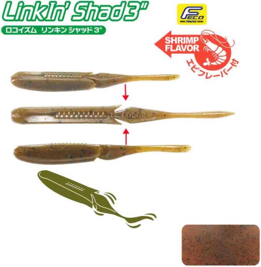 Tiemco Linkin Shad 5" 12.5cm Color 102