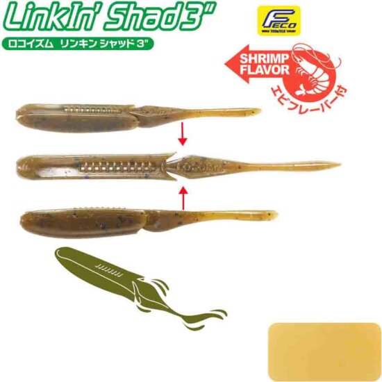 Tiemco Linkin Shad 4" 10cm Color 231Ns