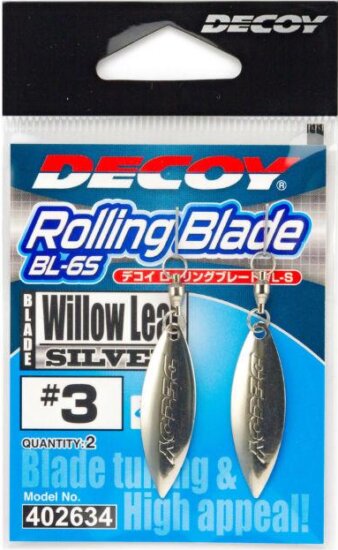 Spinner Blade Forgóval Decoy Bl-6S Willow Leaf Silver 2