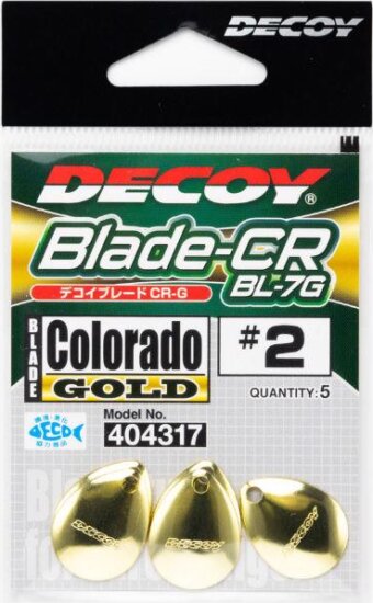 Spinner Blade Decoy Bl-7g Cr Colorado Gold 2