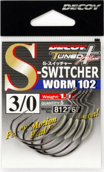 Offset Horog Súlyozott Decoy Worm 102 S-Swicher #2/0 0.5g