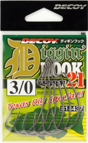 Offset Horog Decoy Worm 21 Diggin Hook 3/0