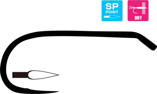 Horog Tiemco Fly TMC100SP-BL #10 Barbless