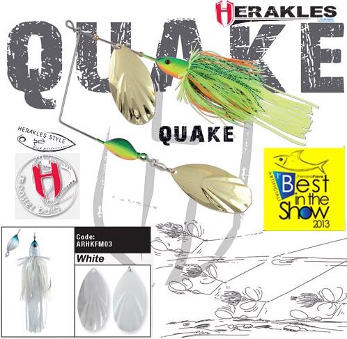 Herakles Spinnerbait Quake 1 1/2Oz 42g White