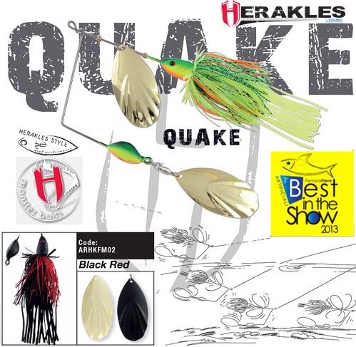 Herakles Spinnerbait Quake 1 1/2Oz 42g Black/Red