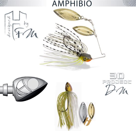 Herakles Spinnerbait Amphibio Willow 3/8Oz 10.5g Ayu