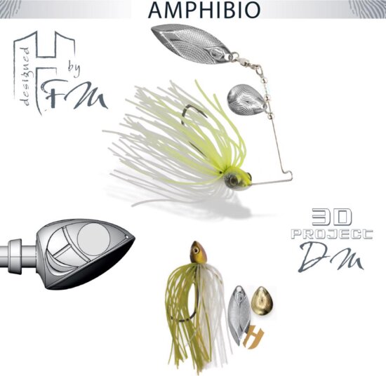 Herakles Spinnerbait Amphibio Tandem 1/4Oz 7g Ayu