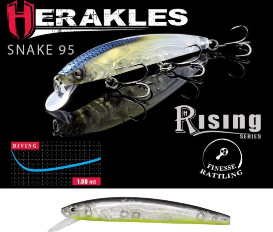 Herakles Snake 95Sp 9.5cm 9g Ghost Reaction Shad