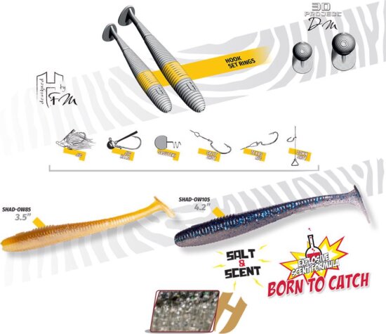 Herakles Shad-Ow85 3.5" 8.9cm Flash Minnow