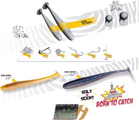 Herakles Shad-Ow70 2.75" 7.0cm Clear Water