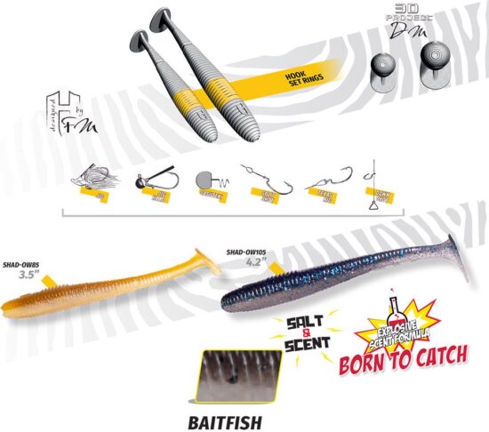 Herakles Shad-Ow105 4.2" 10.5cm Baitfish