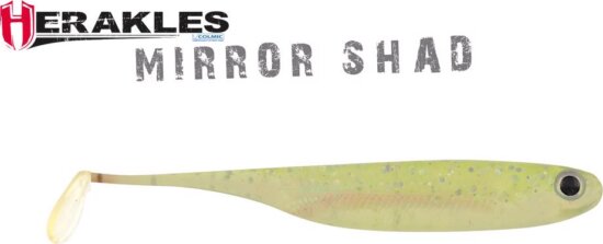 Herakles Mirror Shad 3.8" 10cm Ghost Chartreuse