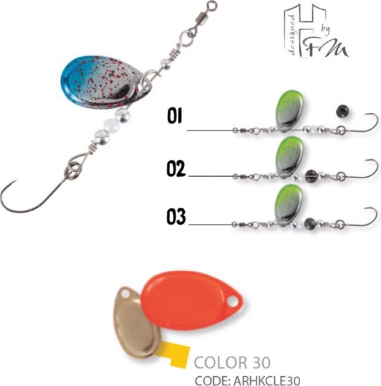 Herakles Körforgó Clever Spin 1.5g Orange/Gold