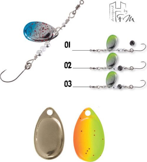 Herakles Körforgó Clever Spin 1.5g Chartreuse Orange/Gold