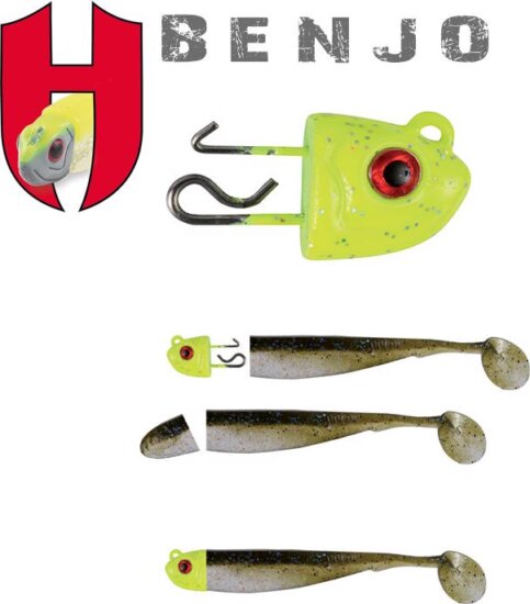 Herakles Jig Fej Ólom Benjo Jointed 5.5g Chartreuse