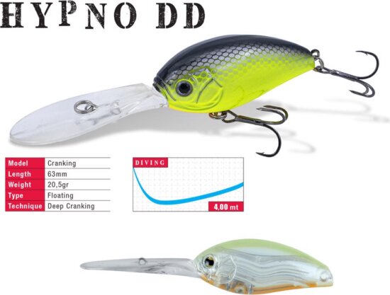 Herakles Hypno-Dd Deep Dive F 6.3cm 20.5g Chartreuse Laminated