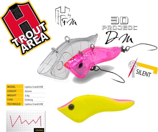 Herakles Hybrid S 4.2cm 3.8g Chartreuse Pink Head