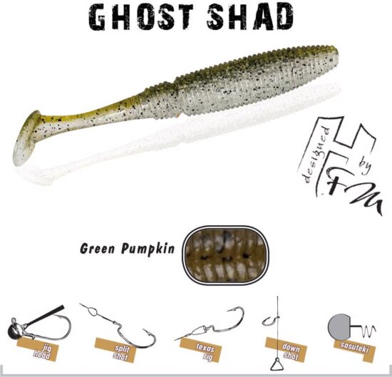 Herakles Ghost Shad 10cm Green Pumpkin