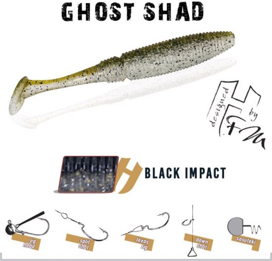 Herakles Ghost Shad 10cm Black Impact