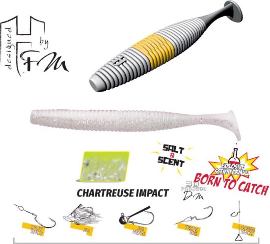 Herakles Fat Shad-Ow105 4.2" 10.5cm Chartreuse Impact