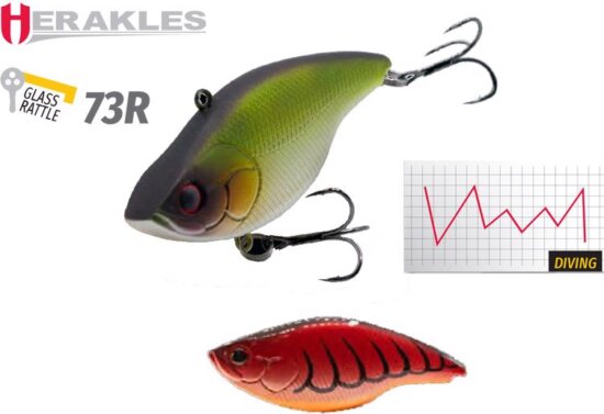 Herakles Blaze Rattle 73R S 7.3cm 17g Red Craw