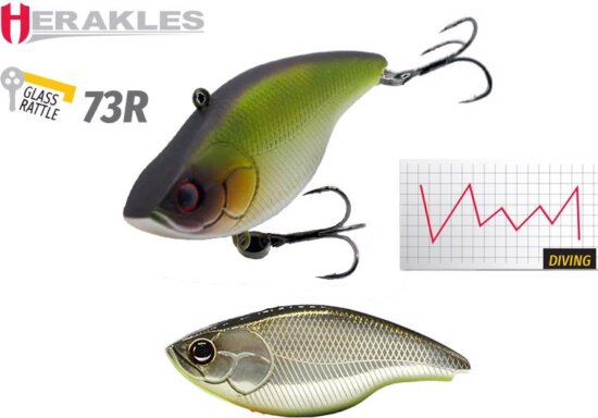 Herakles Blaze Rattle 73R S 7.3cm 17g Reaction Shad
