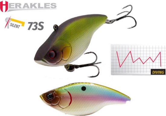 Herakles Blaze Rattle 73 Silent S 7.3cm 17g Rainbow Shinner