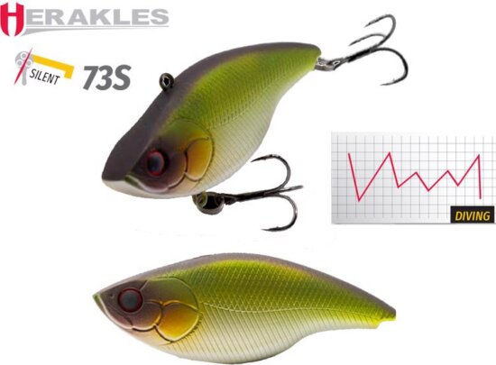 Herakles Blaze Rattle 73 Silent S 7.3cm 17g Matt Green Shinner