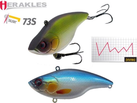 Herakles Blaze Rattle 73 Silent S 7.3cm 17g Crome Blue