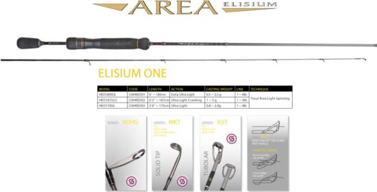 Herakles Area Elisium One Heo170Ul 5'6" 170cm 0.8-2.8g Ultra Light