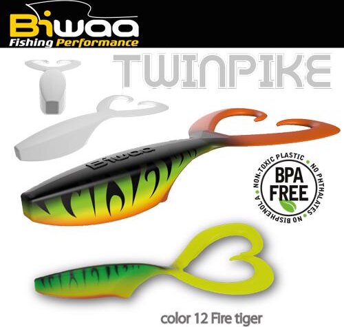 Biwaa Twinpike 6" 15cm 24g 12 Fire Tiger