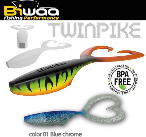Biwaa Twinpike 6" 15cm 24g 01 Bluechrome