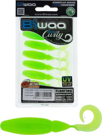 Biwaa Tailgunr Curly 3.5" 9cm 202 Limetreuse