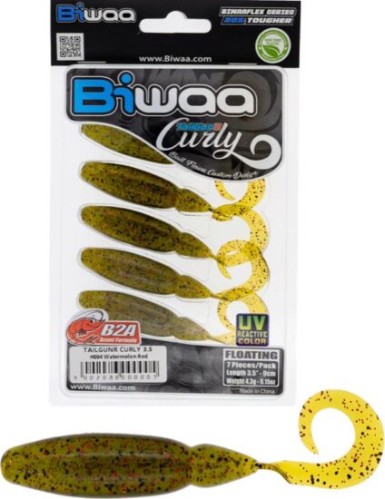 Biwaa Tailgunr Curly 3.5" 9cm 004 Watermelon Red