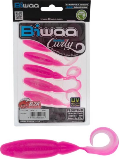 Biwaa Tailgunr Curly 2.5" 6.3cm 304 Pink Ice