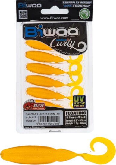 Biwaa Tailgunr Curly 2.5" 6.3cm 022motor Oil
