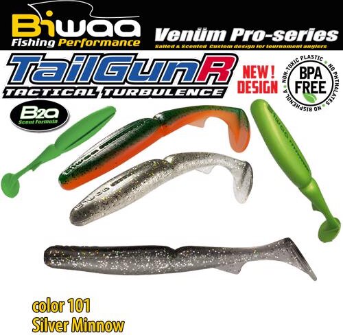 Biwaa Tailgunr 3.5" 9cm 101 Silver Minnow