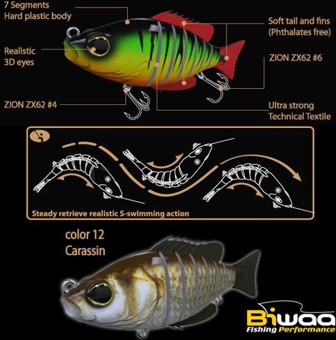 Biwaa Swimbait Seven S5" 13cm 34g 12 Carassin