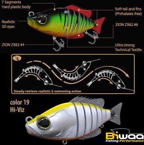 Biwaa Swimbait Seven S4" 10cm 17g 19 Hi-Viz