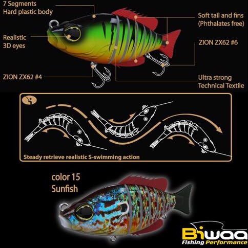 Biwaa Swimbait Seven S4" 10cm 17g 15 Sunfish